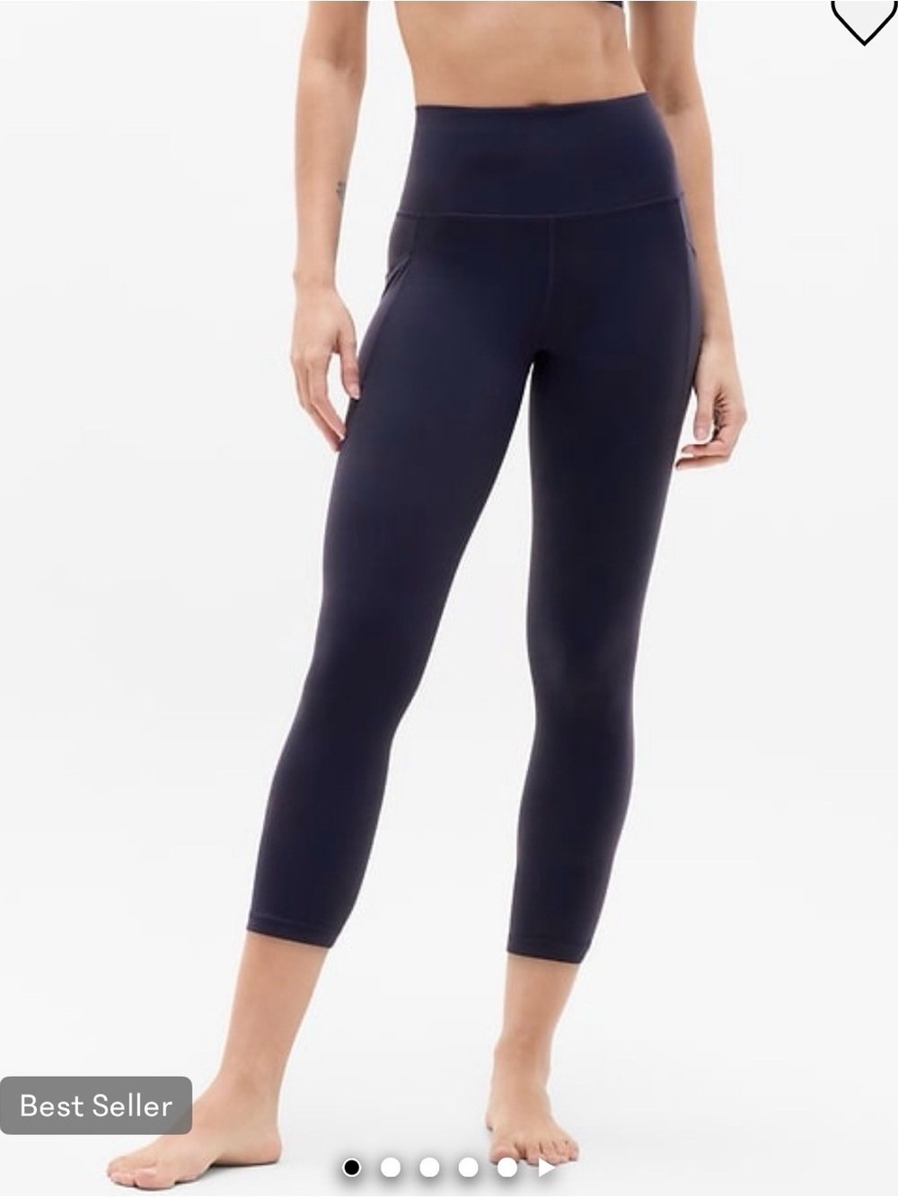 Athleta Salutation Stash Capri- Navy- S - Picture 2 of 4